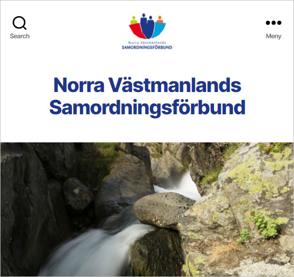 Norra Västmanlands Samordningsförbund - webbplatsens förstasida.